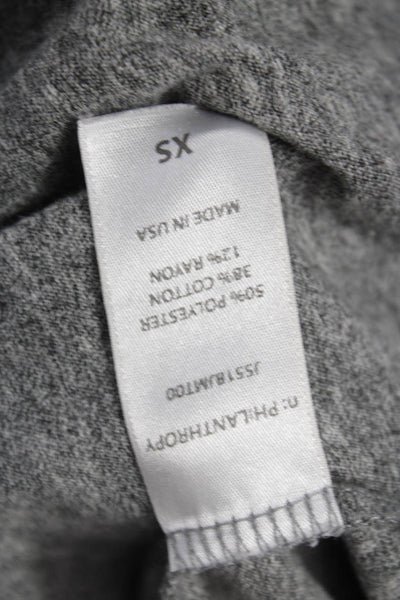 Philanthropy Womens Romper Gray V-Neck Short Sleeve Size XS