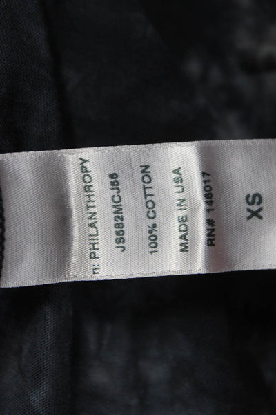 Philanthropy Women Jumpsuit Black Tie Dye Scoop Neck Cotton Sleeveless Size XS