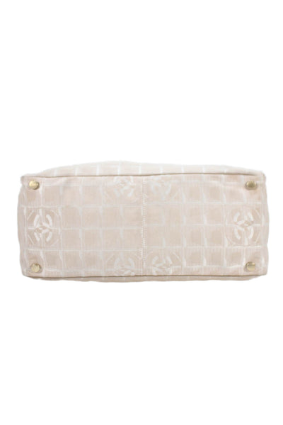 Chanel Womens Monochrome Monogram Print Handbag Light Pink