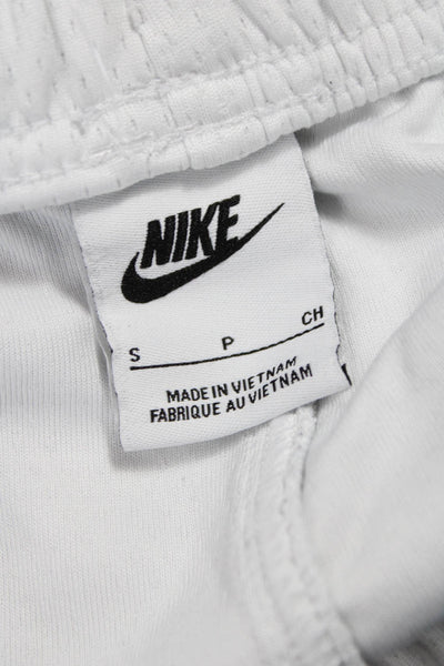 Nike Unisex Adults Athletic Shorts White Polyester Size S