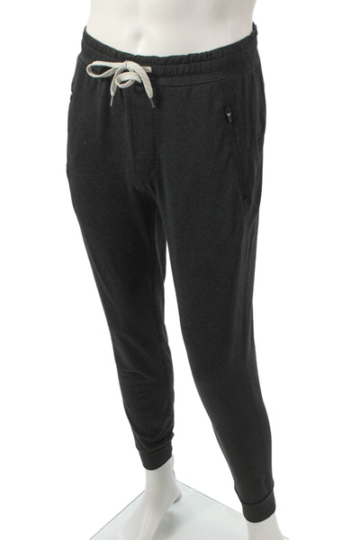 Vuori Mens Jogger Gray Recycled Polyester Drawstring Solid Fall Size M