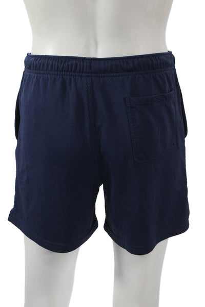 Nike Mens Athletic Blue Polyester Drawstring Solid Spring Shorts Size S