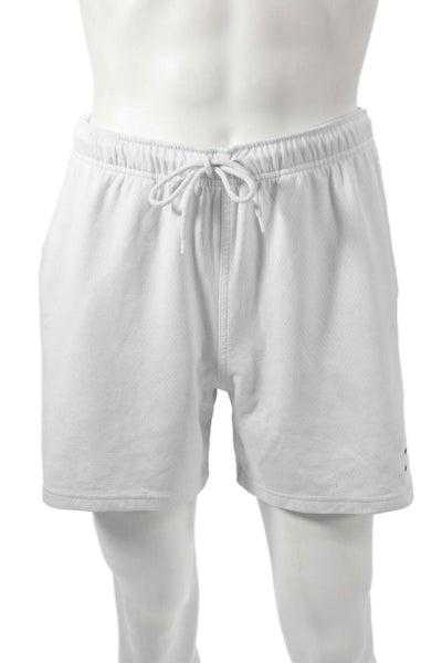 Nike Mens Athletic White Polyester Drawstring Shorts Size S