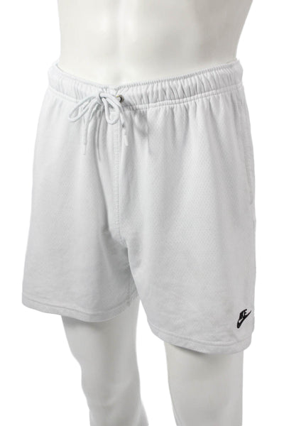 Nike Mens Athletic White Polyester Drawstring Shorts Size S