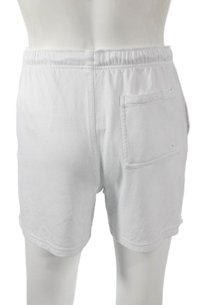 Nike Mens Athletic White Polyester Drawstring Shorts Size S