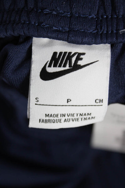 Nike Mens Athletic Blue Polyester Drawstring Shorts Size S