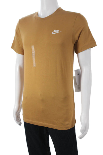 Nike Mens Brown 100% Cotton Basic Crew Neck T-Shirt Size S