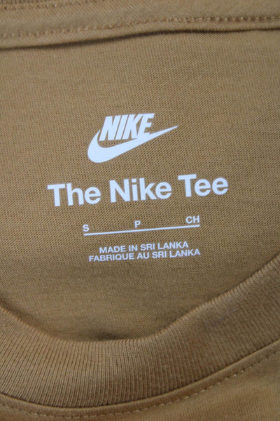Nike Mens Brown 100% Cotton Basic Crew Neck T-Shirt Size S