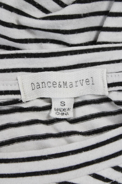 Dance & Marvel Women Cropped Black T-Shirt Short Sleeve Crew Neck Size S
