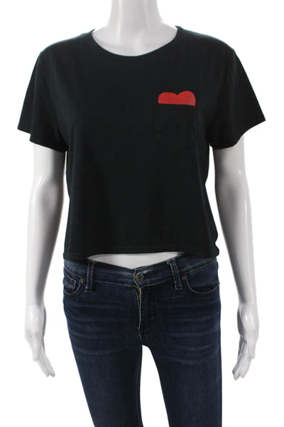 Sub_Urban Riot Womens Cropped T Shirt Black Polyester Size S