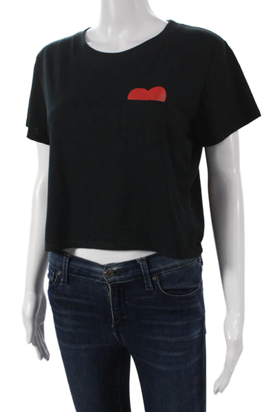 Sub_Urban Riot Womens Cropped T Shirt Black Polyester Size S