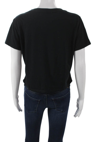 Sub_Urban Riot Womens Cropped T Shirt Black Polyester Size S