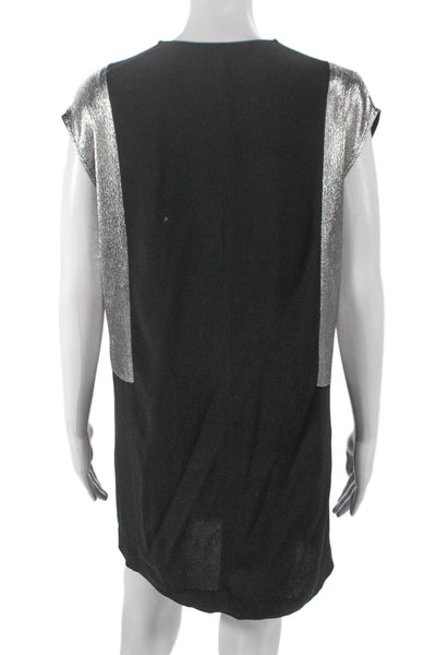 Sandro Women Shift Top Black Viscose V-Neck Sleeveless Size 1