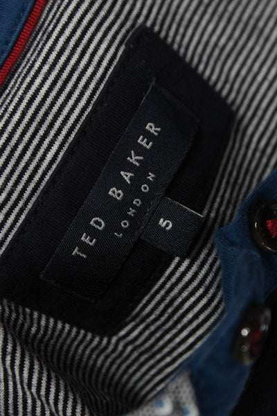 Ted Baker London Mens Collared Blue Cotton Polo Short Sleeve Size 5