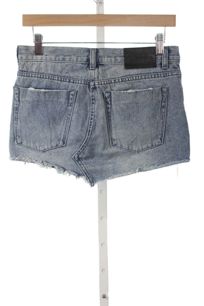 One X One Teaspoon Women Cut-Off Shorts Blue 100% Cotton Size 23