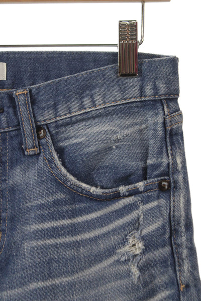 Moussy Womens Straight Jeans Blue Cotton Blend Mid Rise Inseam 27 Size 25