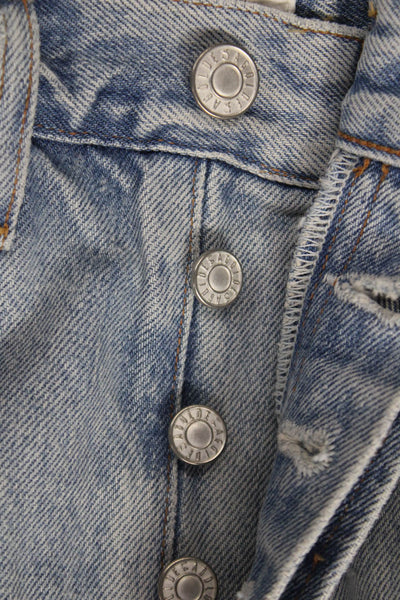Agolde Women Mom Jeans High Rise Blue Button Fly 28 Inseam Size 24