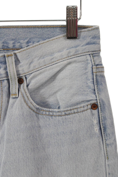 Levis Womens Straight Blue Jeans 100% Cotton Mid Rise Button Size 24