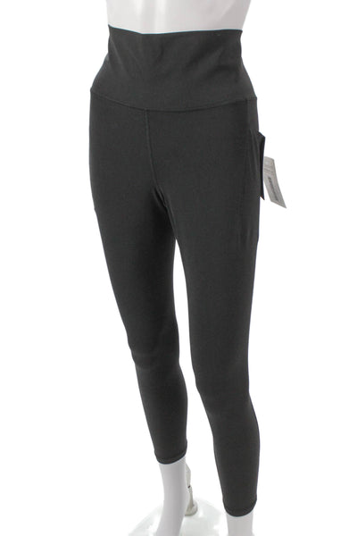Athleta Womens Ankle Leggings Gray Nylon Solid Size L