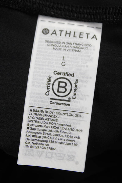 Athleta Womens Ankle Leggings Gray Nylon Solid Size L
