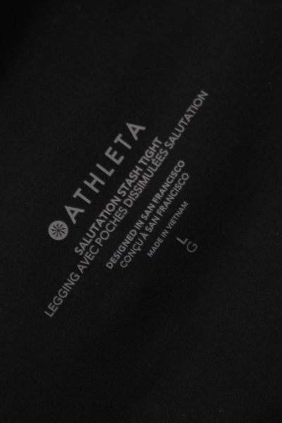 Athleta Womens Ankle Leggings Gray Nylon Solid Size L