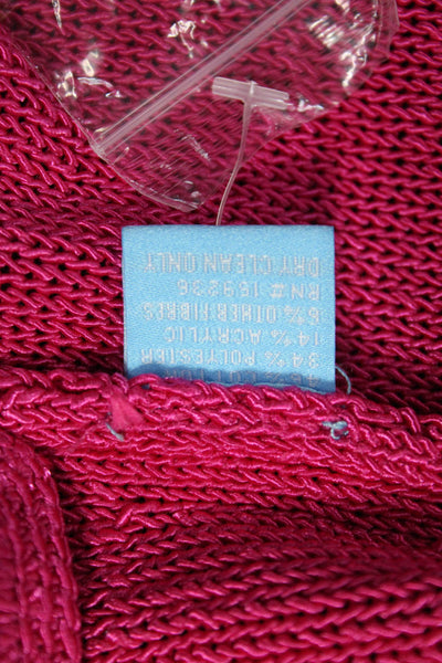 J. Mclaughlin Womens Pullover Sweater V-Neck Long Sleeve Pink Size M