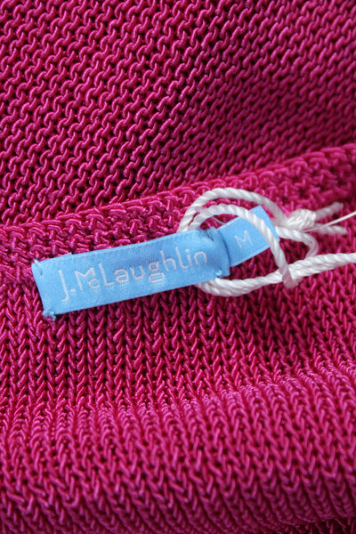 J. Mclaughlin Womens Pullover Sweater V-Neck Long Sleeve Pink Size M