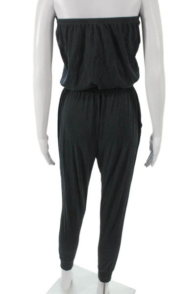 Sundry Womens Strapless Gray Jersey Knit Jumpsuit Sleeveless Pullover Size 1