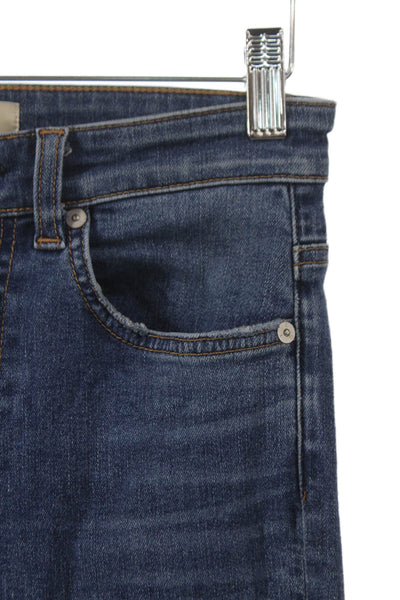 CQY Women Skinny Mid-Rise Blue Cotton Jeans Size 26