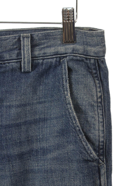 Amo Women Slouchy Jeans Blue Mid Rise Cotton Blend Size 25