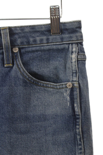 Amo Women Cropped Blue Mid Rise Jeans Cotton Blend Size 27