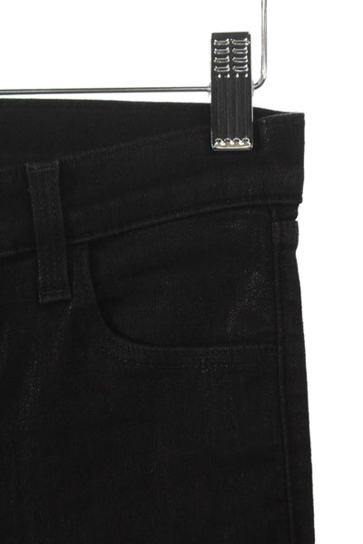 J Brand Womens Skinny Black Mid Rise Jeans Size 24
