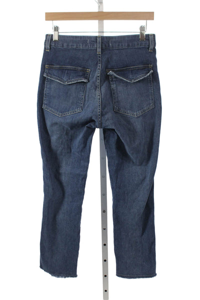 Amo Womens Blue Straight Jeans Cotton Size 25