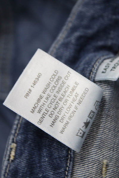 Amo Womens Blue Straight Jeans Cotton Size 25