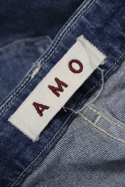 Amo Womens Blue Straight Jeans Cotton Size 25