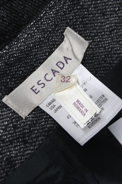 Escada Womens Gray Silk Mini Straight Pencil Skirt Zip Size 32