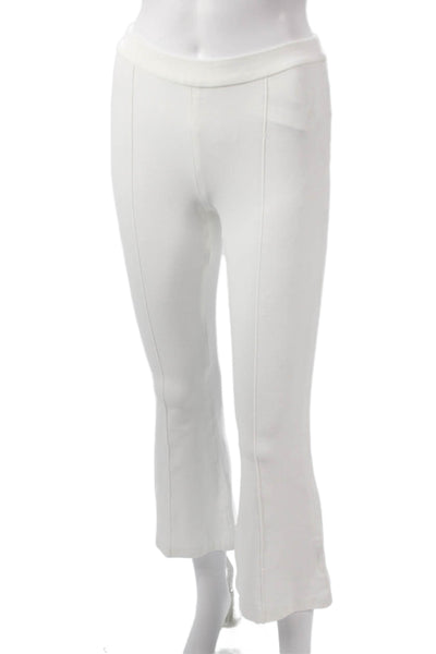 Rosetta Getty Women Cropped Pants White Pull On Viscose Blend Size XS