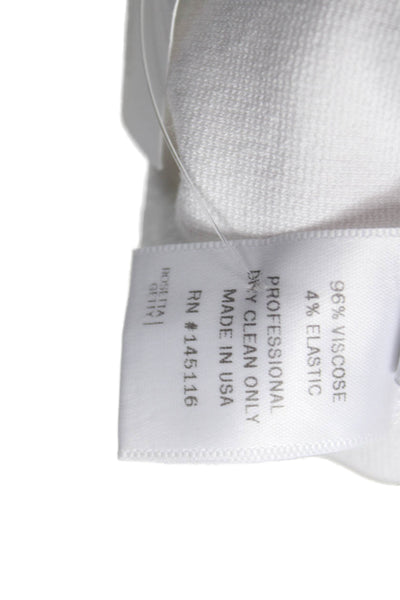 Rosetta Getty Women Cropped Pants White Pull On Viscose Blend Size XS