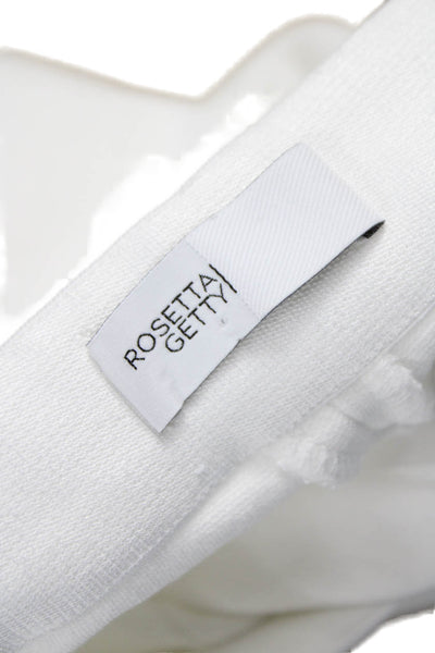 Rosetta Getty Women Cropped Pants White Pull On Viscose Blend Size XS