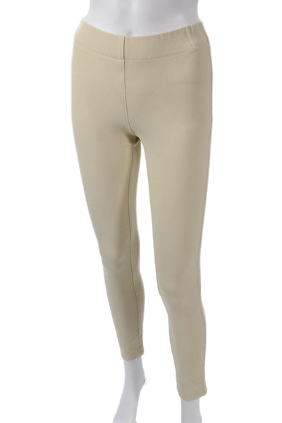 Joseph Women Ankle Leggings Beige Viscose Size 34