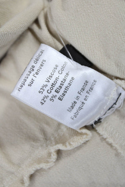 Joseph Women Ankle Leggings Beige Viscose Size 34