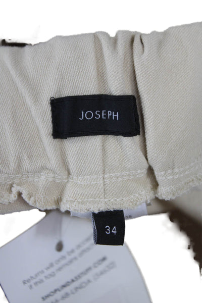 Joseph Women Ankle Leggings Beige Viscose Size 34