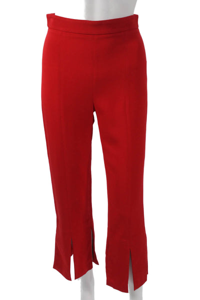 Cushnie Et Ochs Womens Asymmetrical Tank Top Split Pant Set Red Size 4/0