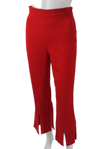 Cushnie Et Ochs Womens Asymmetrical Tank Top Split Pant Set Red Size 4/0