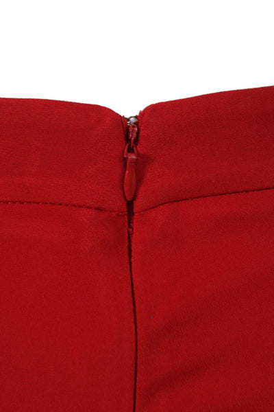 Cushnie Et Ochs Womens Asymmetrical Tank Top Split Pant Set Red Size 4/0