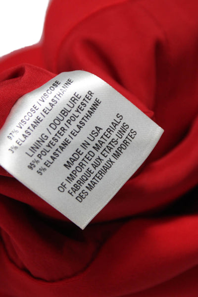 Cushnie Et Ochs Womens Asymmetrical Tank Top Split Pant Set Red Size 4/0