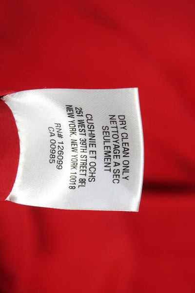 Cushnie Et Ochs Womens Asymmetrical Tank Top Split Pant Set Red Size 4/0