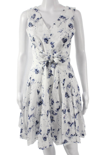 Rebecca Taylor Women Fit & Flare Sleeveless White Cotton Dress Size 0