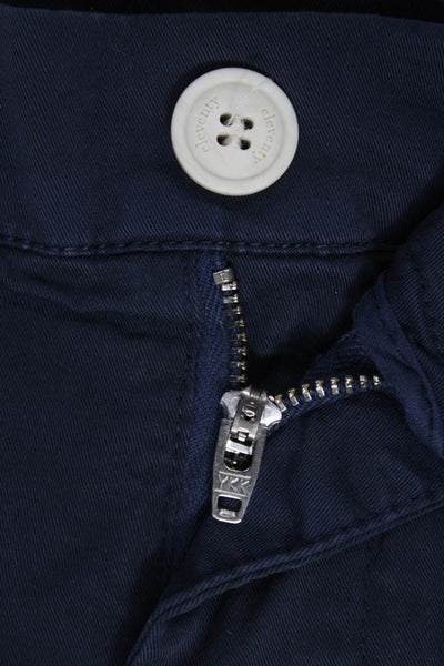 ELEVENTY Mens Blue Cotton Chino Pants Button Closure Size 00
