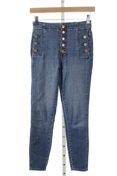 Veronica Beard Women Skinny High Rise Blue Cotton Jeans Size 24